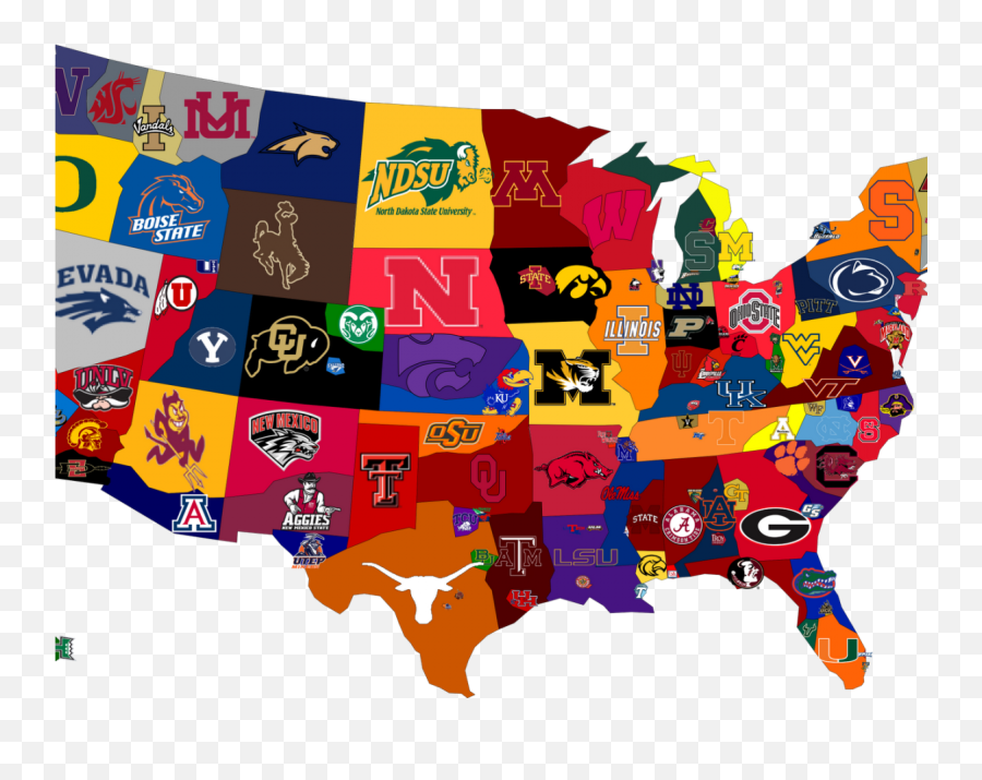 Notes From Around The College Football Nation Honey Badger - Map Of Colleges Png,Honey Badger Icon