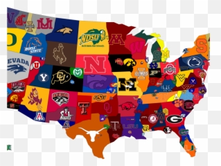 Notes From Around The College Football Nation Honey Badger - Map Of Colleges png