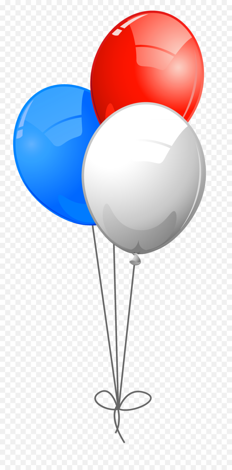 Clipart Balloons 4th July - Red White And Blue Balloons Png,Fourth Of July Png