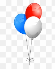 Clipart Balloons 4th July - Red White And Blue Balloons Png,Fourth Of July Png