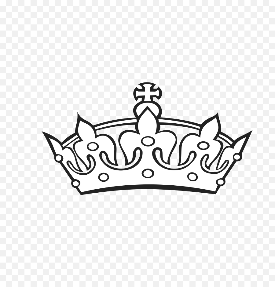 Free Black And White Crown Png - Crown Clipart Black And White,Black Crown Png