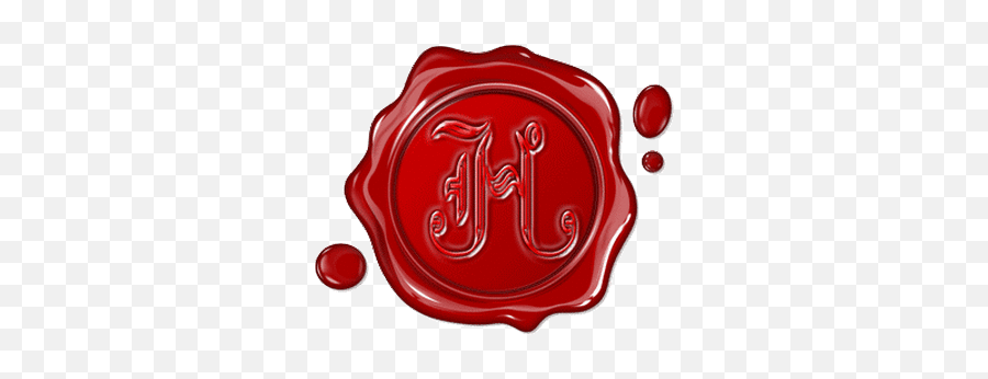 Single Letter Wax Seal Old English Style H - Letter Wax Seal Png,Seal Png