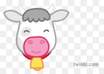 Cow Face Cute Animalsemoji Story Book - Cartoon Png,Cow Emoji Png