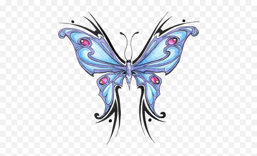 Butterfly Tattoo Designs Png Transparent Free Images Only - Butterfly Tattoo Designs Png,Blue Butterfly Transparent Background