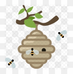 Beehive Icon Of Flat Style - Illustration Png,Beehive Png