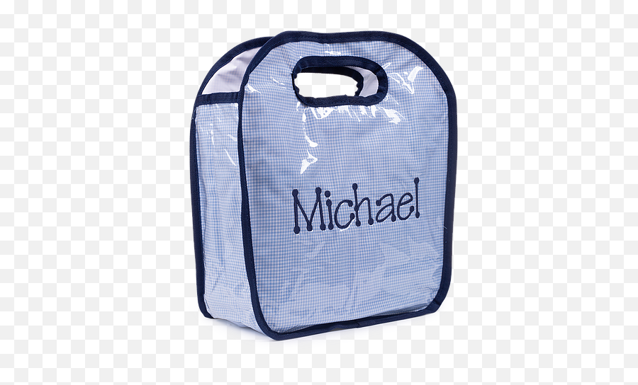 Blue Checked Keyhole Diaper Bag - Garment Bag Png,Keyhole Png