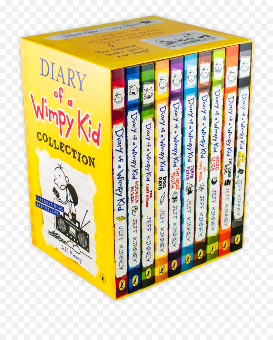Download Diary Of A Wimpy Kid Collection 10 Books Pack Box - Diary Of A Wimpy Kid 10 Book Set Png,Books Transparent