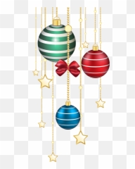 Christmas Clipart Balls - Transparent Background Decorations Png