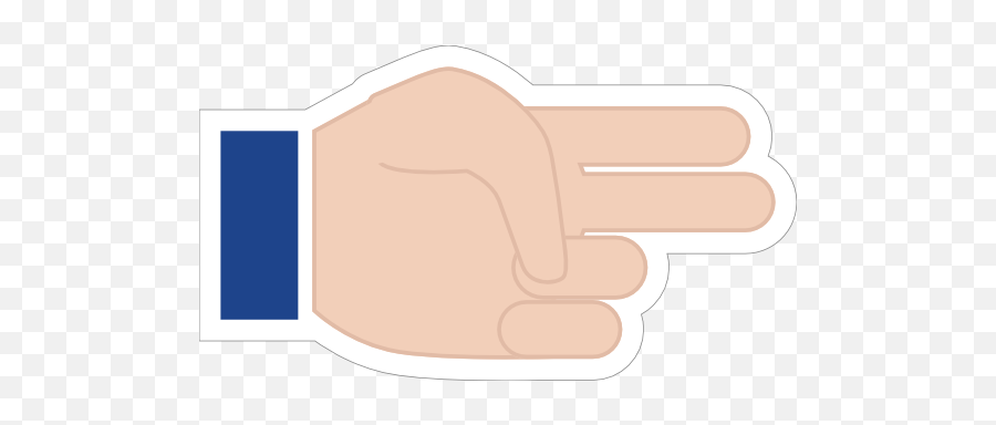 Hands Two Fingers Emoji Sticker - Hand Png,Okay Hand Emoji Png