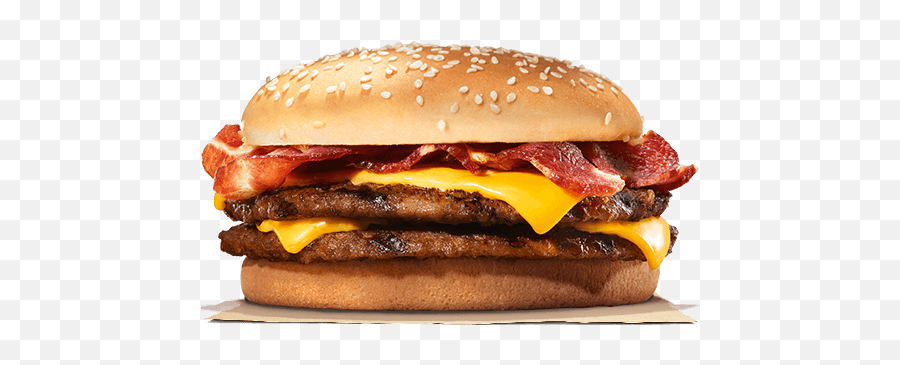Download King Whopper Tendercrisp Cheeseburger Bacon Burger - Double Bacon Burger King Png,Burger King Png