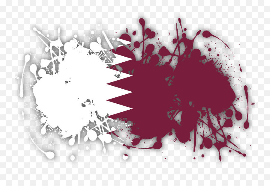 Qatar Flag Ink Clipart - Illustration Png,Ink Blot Png