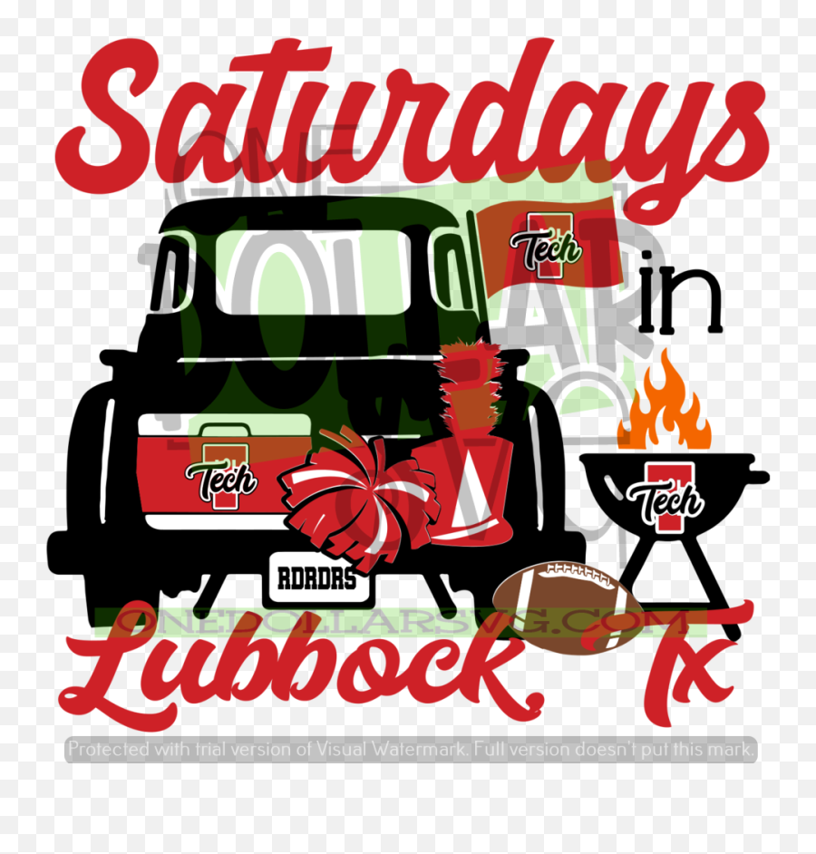 Tailgating Truck - Texas Tech Svg Design Clip Art Png,Texas Tech Png