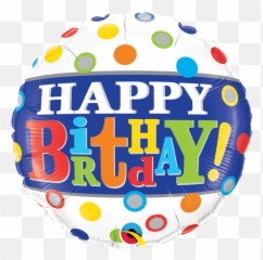 Happy Birthday Band U0026 Dots Balloon - png