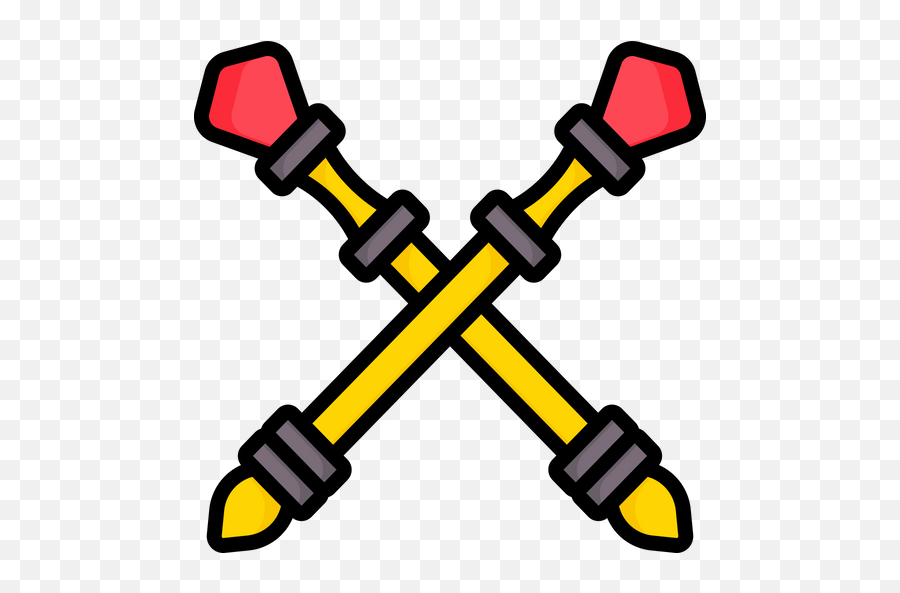 Scepter Icon Of Colored Outline Style - Available In Svg Drawing Gold Rush Cartoon Png,Scepter Png