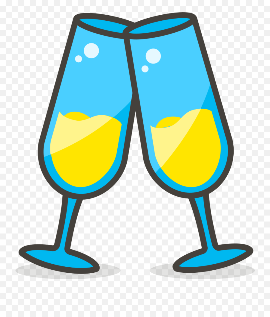Champagne Glasses Clipart Png - Clinking 2 Wine Glasses,Champagne Glass Transparent Background