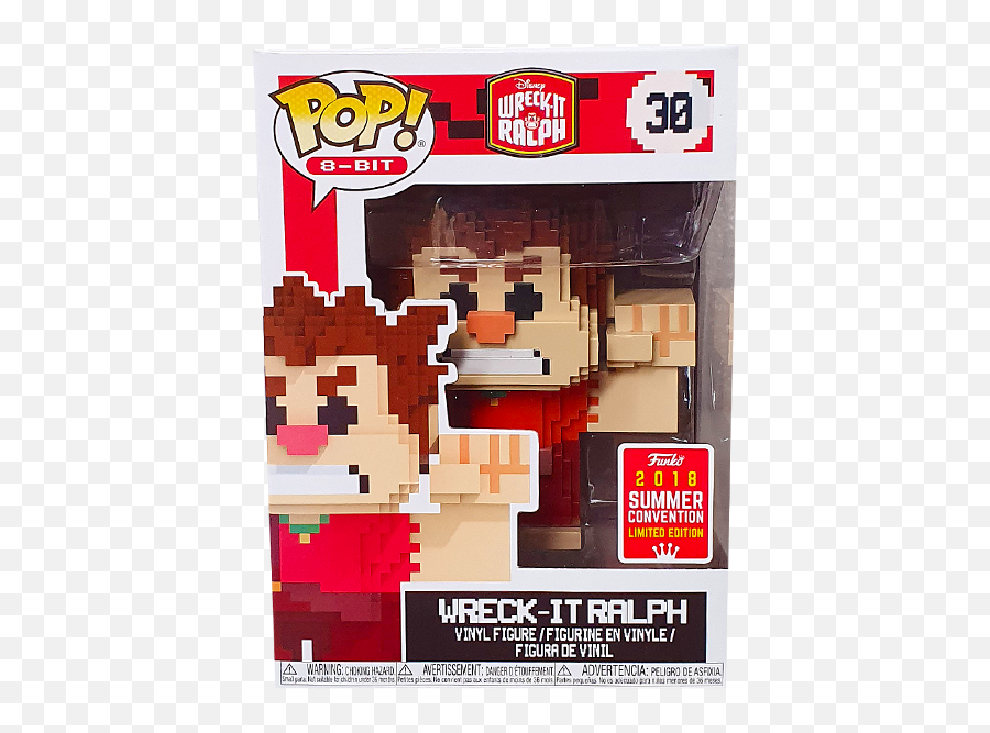 Wreck - Itralph Wreck It Ralph 8bit Sdcc 2018 Exclusive Pop Vinyl Figure Pop Vinyl Png,Wreck It Ralph Logo