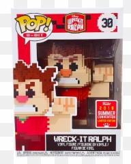 Wreck - Itralph Wreck It Ralph 8bit Sdcc 2018 Exclusive Pop Vinyl Figure Pop Vinyl Png,Wreck It Ralph Logo