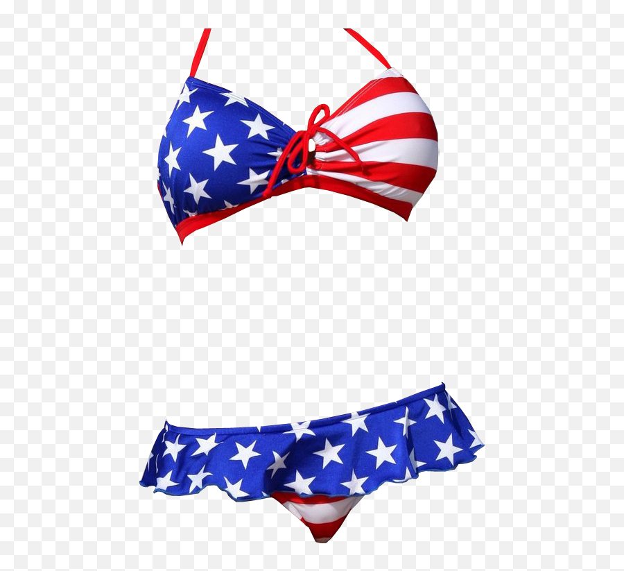 Usa Bikini Top And Bottoms Transparent - Portable Network Graphics Png,Swimsuit Png
