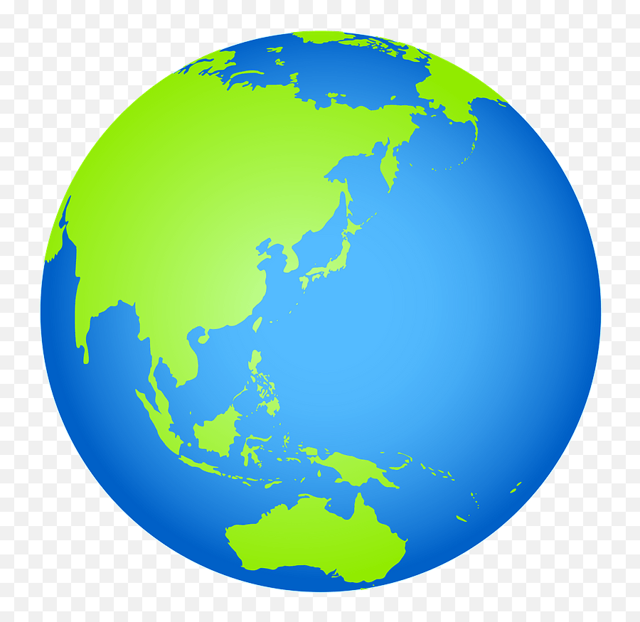Earth Planet Clipart - Asia Globe Vector Png,World Clipart Transparent