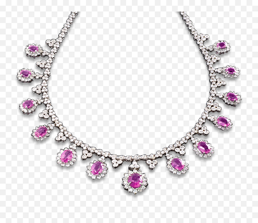 Diamond Necklace 24 60 Carats Jewelry - Pink Necklace Png,Diamond Necklace Png