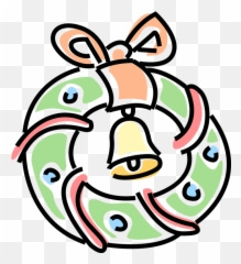 Vector Illustration Of Festive Season Christmas Wreath - Dot png