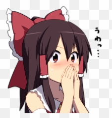 13127541 - Anime Girl Covering Face Png,Osu Png