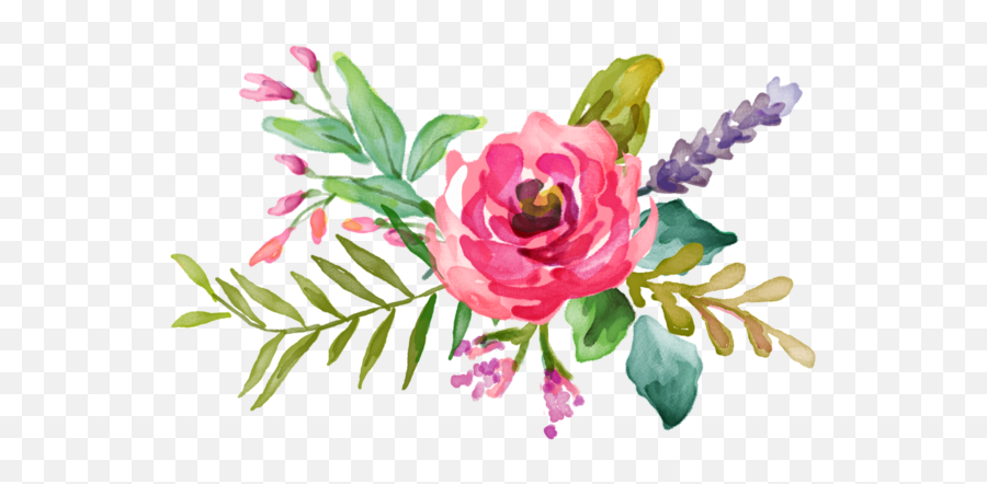 Painted Flowers Png Image - Vector Pink Watercolor Flowers,Painted Flowers Png