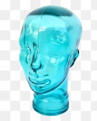 Turquoise Glass Mannequin Head - Bust Png,Mannequin Head Png