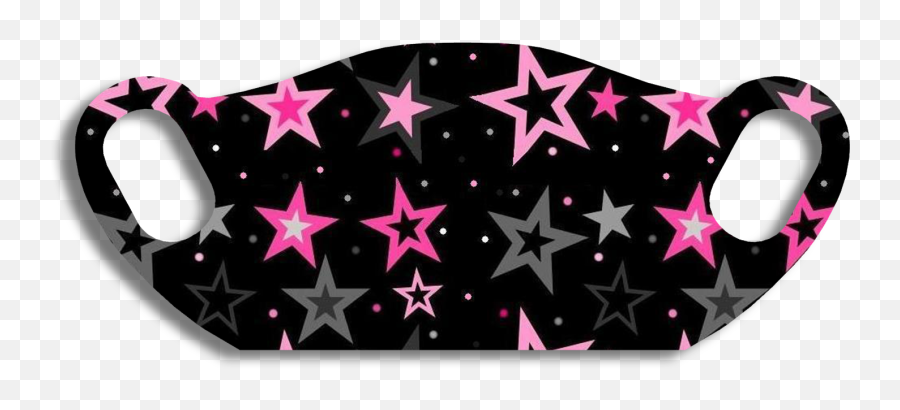 Pink Stars 2 Face Cover - Clip Art Png,Pink Star Png
