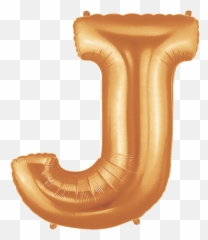40 Gold Foil Letter - J Balloon Rose png