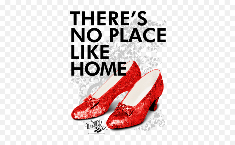 Wizard Of Oz Ruby Slippers Menu0027s Crewneck Sweatshirt - Sons There Is No Place Like Home Wizard Png,Ruby Slippers Png