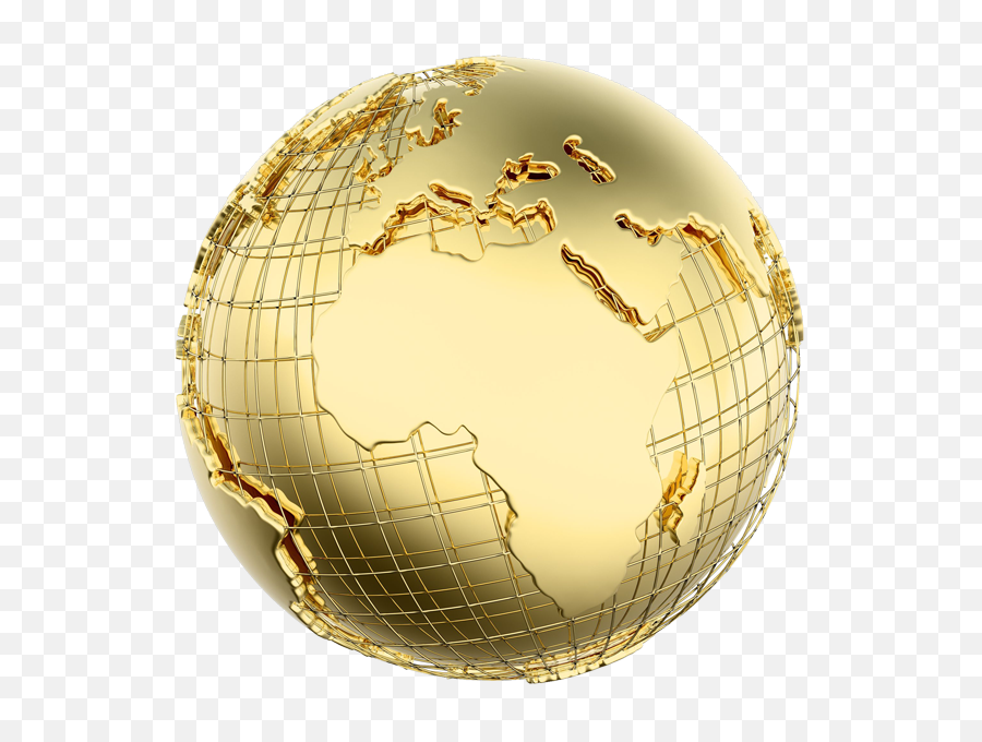 Png Transparent Background Gold Silver - Gold World Png,World Map Png Transparent Background