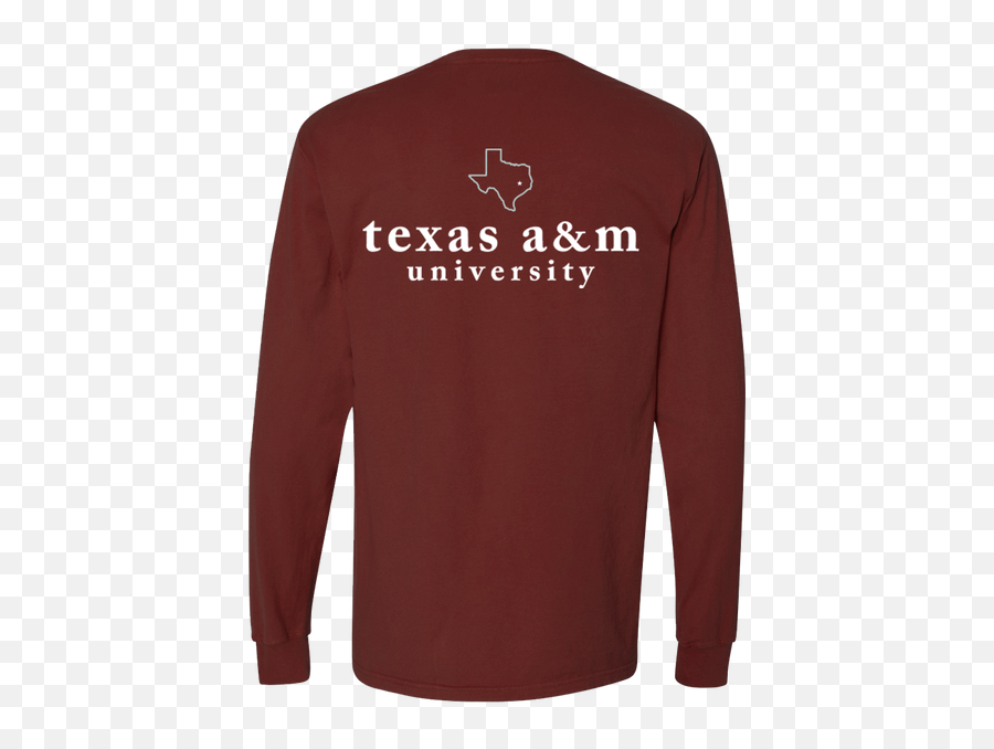 Texas Au0026m Aggies Lonestar Pocket Long Sleeve T - Shirt Maroon Autocad Png,Texas A&m Logo Png