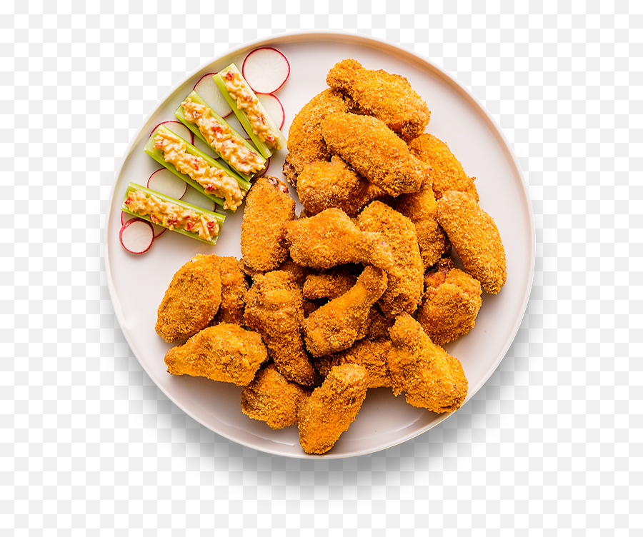 Oven Fried Chicken Wings - Fried Chicken Top View Png,Fried Chicken Transparent