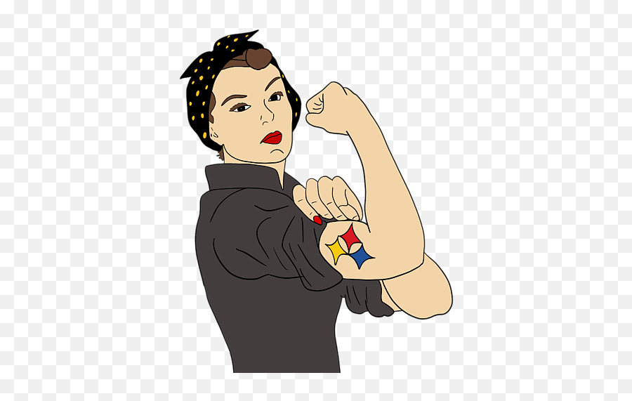 Pittsburgh Rosie The Riveter Steelers - Fist Png,Rosie The Riveter Transparent