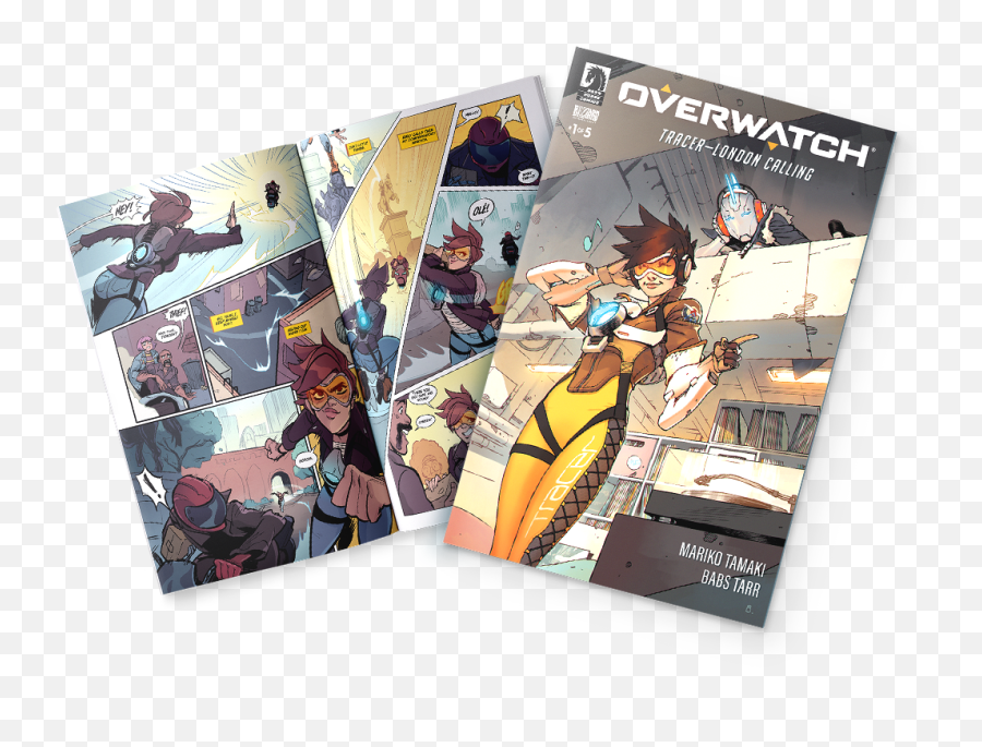 Out Now Overwatch Comic And Tracer In - Game Goods Game Fix Fictional Character Png,Overwatch Icon Wallpaper