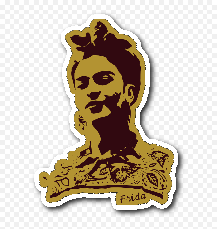 Frida Kahlo Vinyl Sticker - Hair Design Png,Frida Kahlo Icon