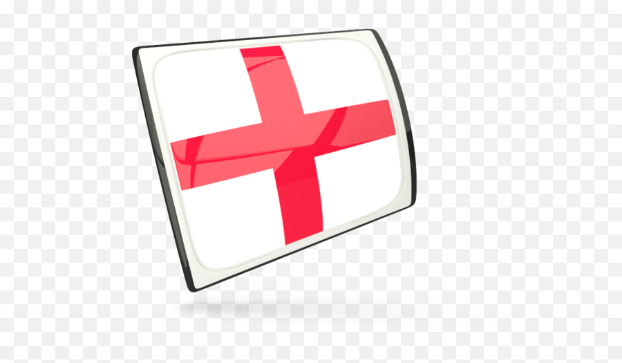 Glossy Rectangular Icon Illustration Of Flag England - Language Png,England Flag Icon