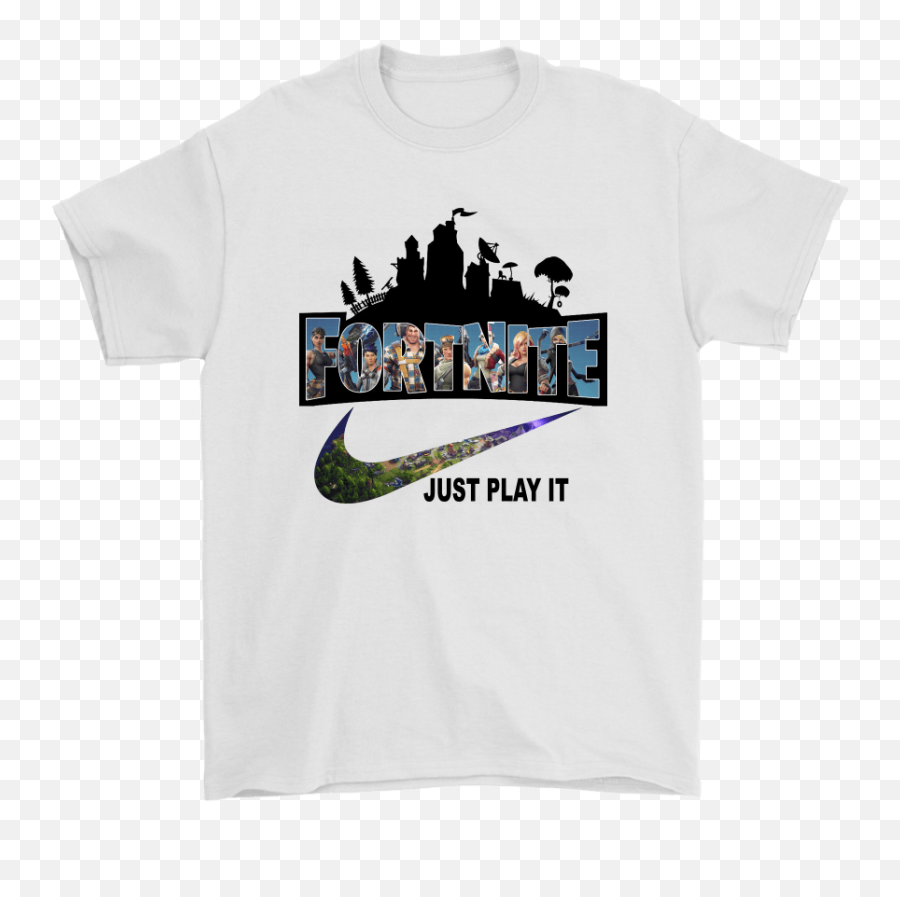 Fortnite Battle Royale X Nike Just Play It Logo Shirts - Shut The Fuck Up Hand Png,Fortnite Logo