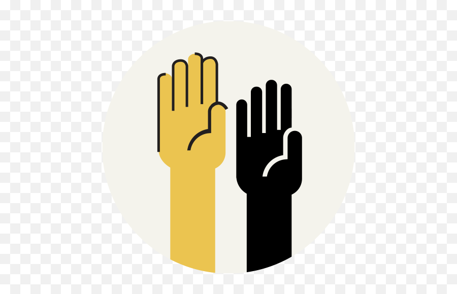 Take Action 10thousandwindows - Sign Language Png,Raised Hand Icon Black Background