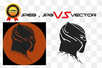 Logo Icon Trace Vector Tracing Redraw Convert - Black Panther Illustration png