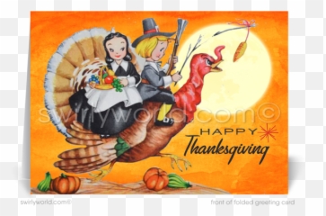 Vintage Thanksgiving Cards - swirlyworlddesign png