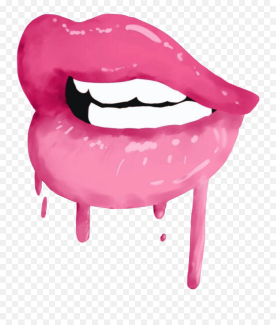 Lips Drawing Cartoon Free Download - Pink Lips Sticker Png,Lip Print Png -  free transparent png images 