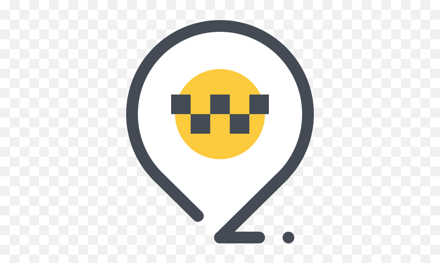 Taxi Location Icon In Pastel Style Png