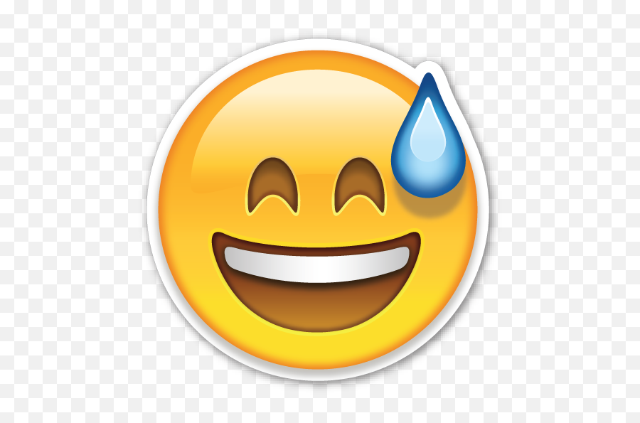 Crying Emoji Png Confused Clipart - Smiling Face With Open Mouth And Cold Sweat,Cry Emoji Png