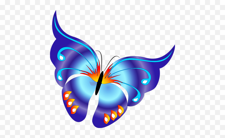 Cartoon Blue Butterfly Clipart Clip Art - Cartoon Transparent Butterfly Png,Blue Butterfly Transparent Background