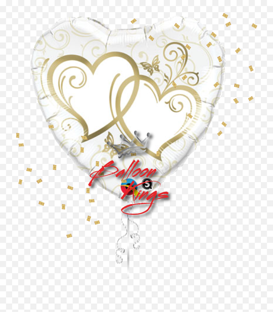 Qualatex 18 Inch Heart Foil - Entwined Hearts Png,Gold Hearts Png