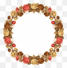 Vintage Lace Border Png - Vintage Roses Frame Png