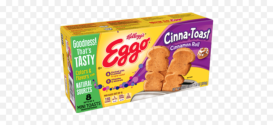 Kelloggu0027s Eggo Cinna - Toasts Cinnamon Roll Chocolate Chip Eggo French Toast Sticks Png,Cinnamon Roll Png