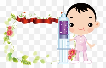 International Nurses Day Syringe Nursing - Cartoon Border Design png